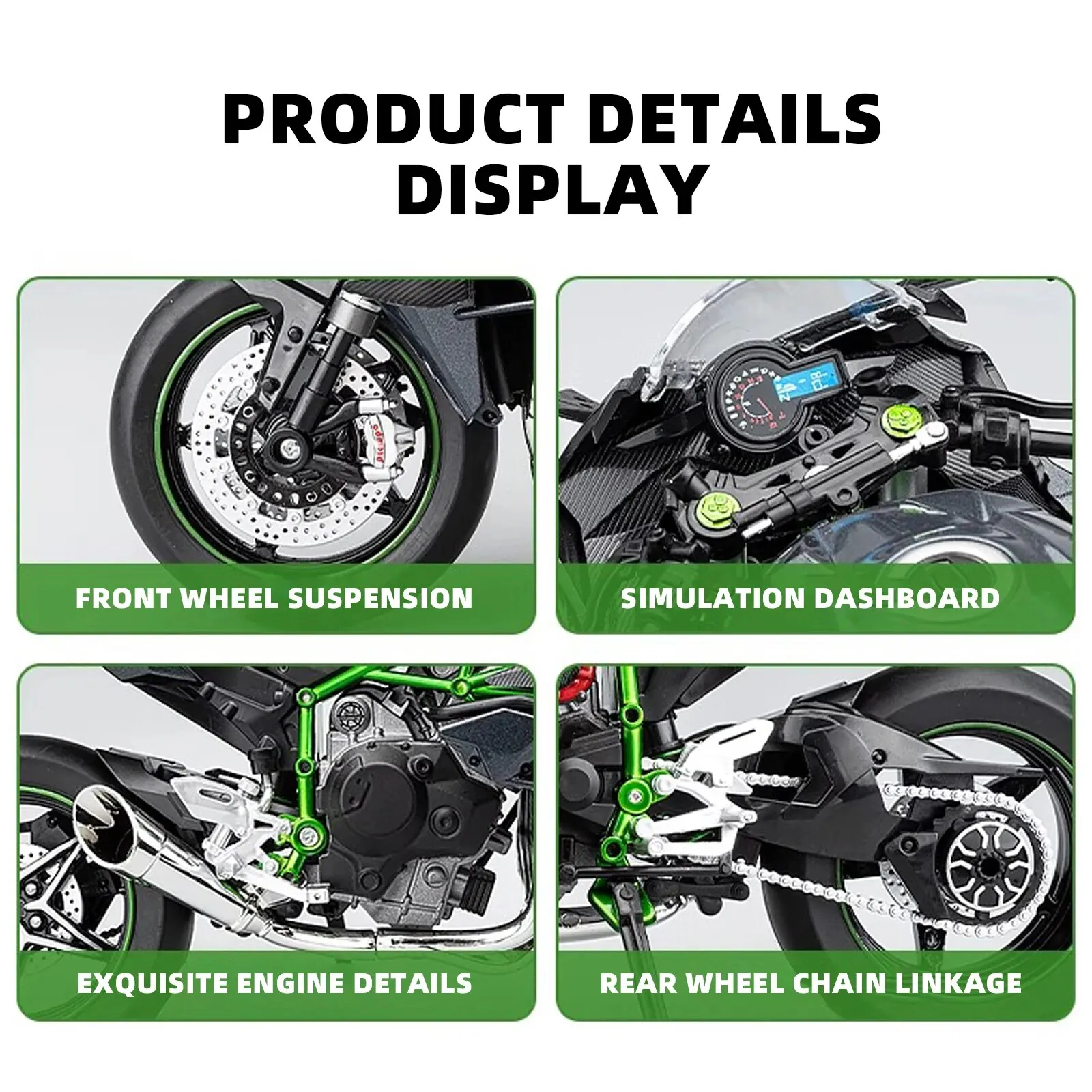 1:9 Ninja H2R Unique Motorcycle Model: Ideal Gift for Young