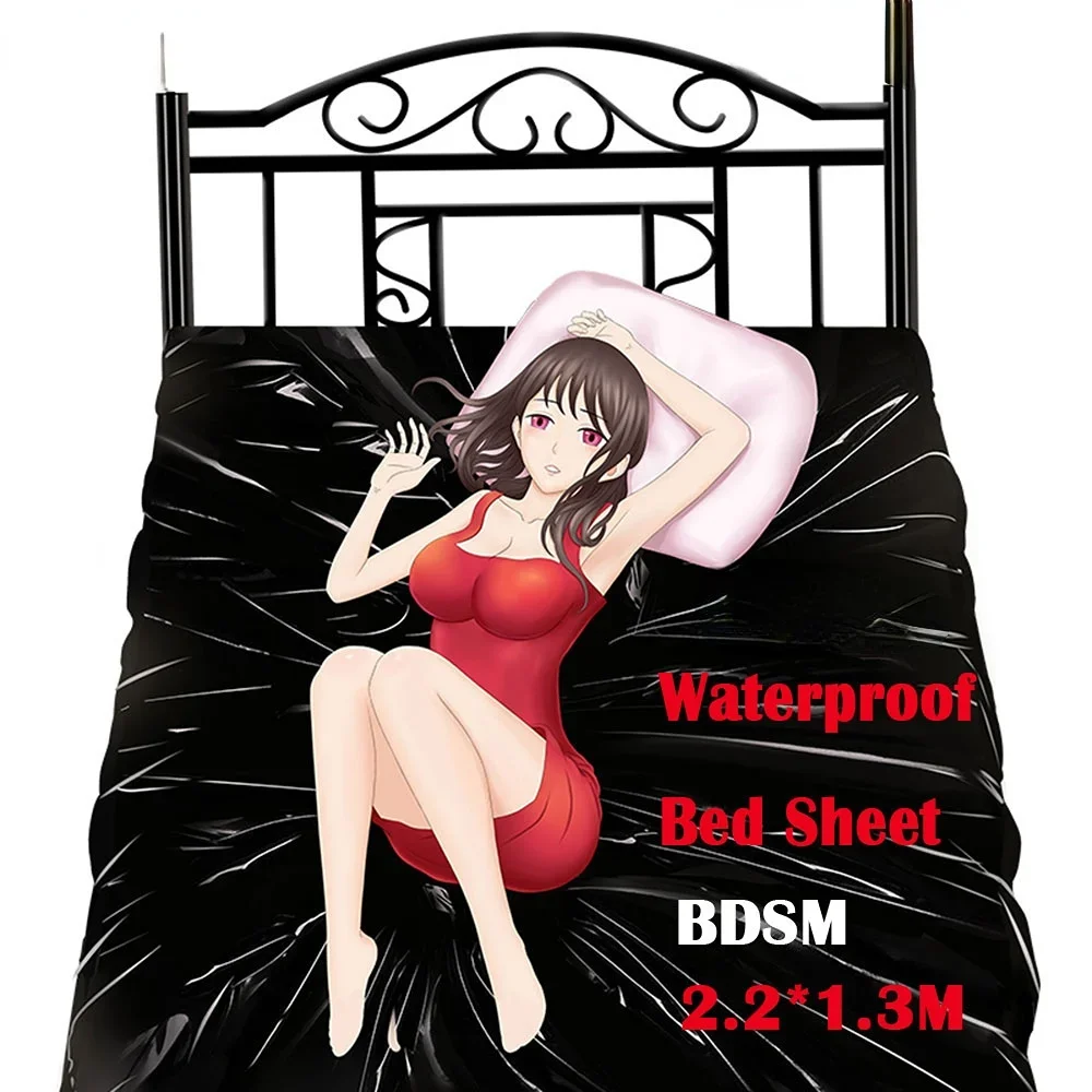 BDSM Sex Product Black Waterproof Bedding Sheet Fetish Bed Sheet Sex Adult Game SexToys for Couple Flirt Bed Passion Tool