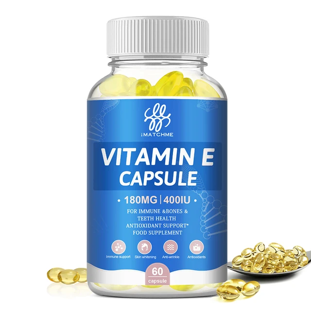 120PCS Vitamin E Capsules Promote Estrogen Secretion Antioxidant Whitening, Reduce Pigment