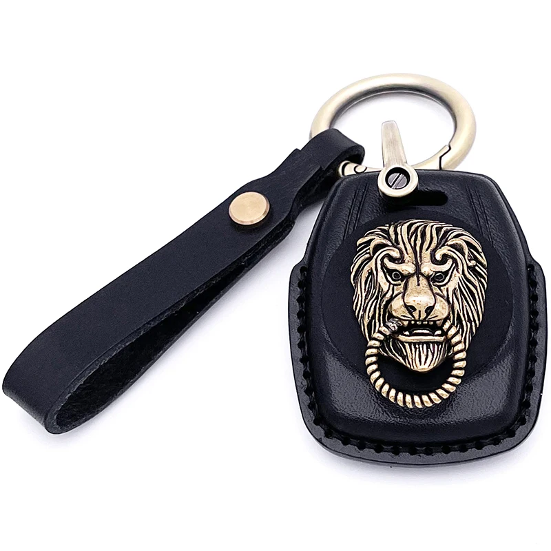 Smart Key Custodia In Vera Pelle Fob Cover Per Harley Davidson Xl1200C Sportster S 1200S & Pan America Ra1250 Adv Con Badge Leone