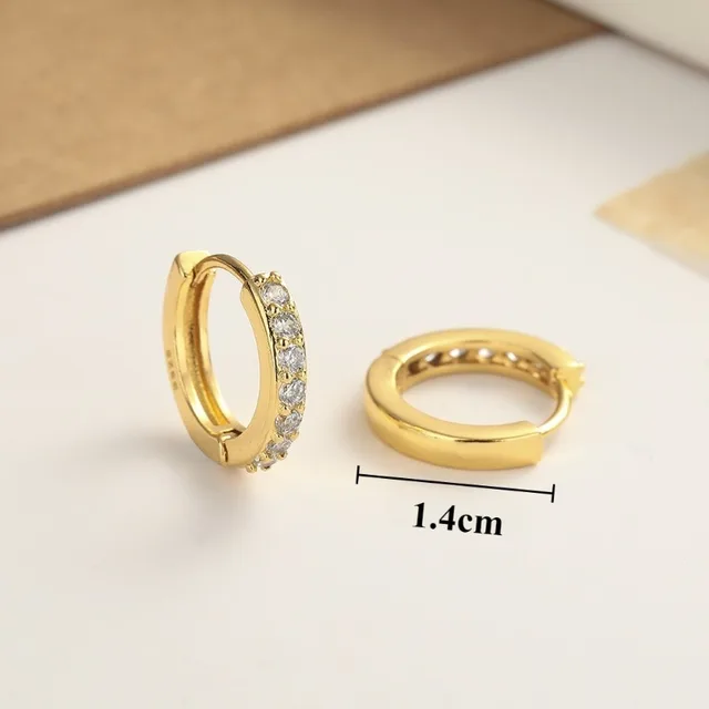 Boucles d'oreilles créoles en argent Sterling S925 et zircone pour femmes, boucles d'oreilles rondes romantiques de luxe, bijoux fins de fête, cadeaux