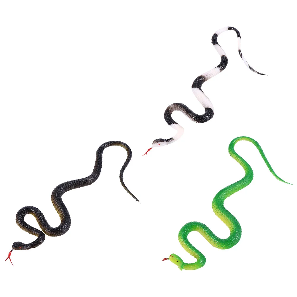 Snake Toy Models Fake Scary Vivid Realistic Snake Toy Props Snake Toys Toys Tricky Toy for Haunted House Performance