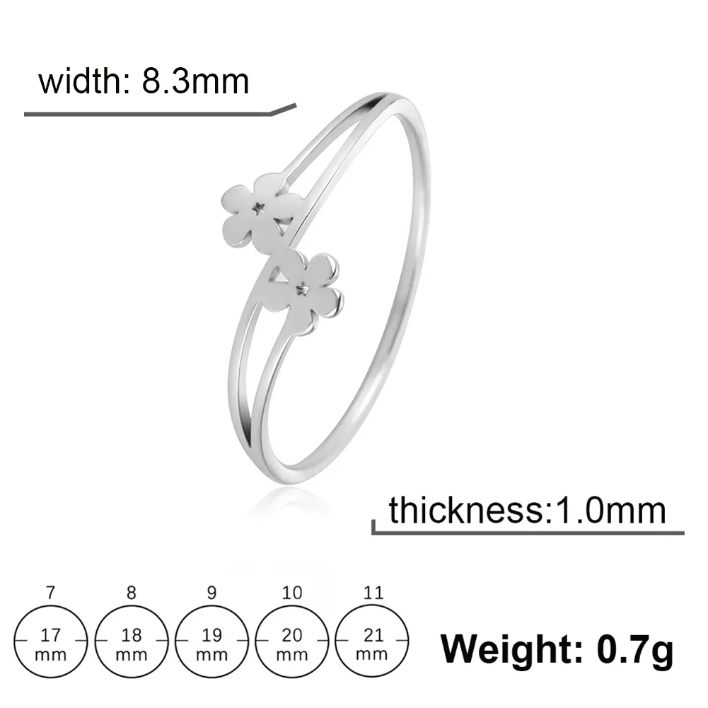 Jesus Kreuz Schmetterling Unendliche Symbol Blume Mond frauen Ringe Edelstahl Mode Hochzeit Casual Ring Weiblichen Schmuck Geschenk – Detail 9