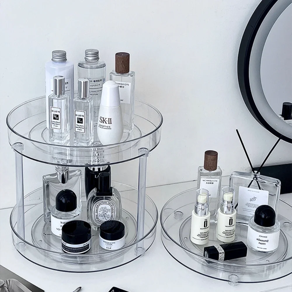 

Skin Care Product Storage Rack Organizer Desktop Cosmetic Rack Rotatable Bathroom Shelf Large-capacity Perfume Aromatherapy