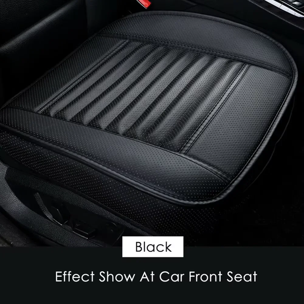 Car Seat Covers Universal Breathable PU Leather Pad Mat For Auto Chair Cushion Car Front Seat Cover Four Seasons Anti Slip Mat