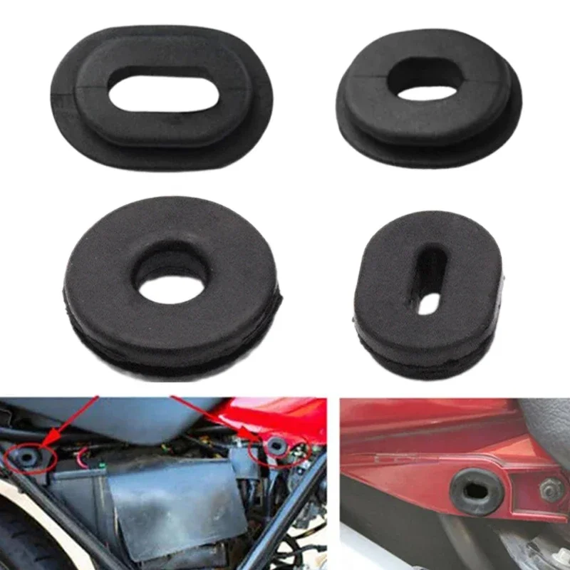 12-Piece Black Rubber Grommet Set for Motorcycle Body Side Cover