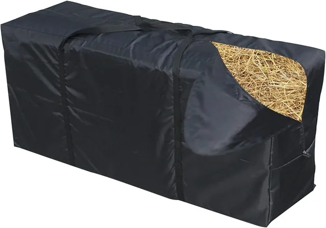 1 Pack Hay Bale Bag Waterproof  Capacity Hay Bags for Horse Cattle Goats Sheep Hay Bag with Waterproof Layer 2