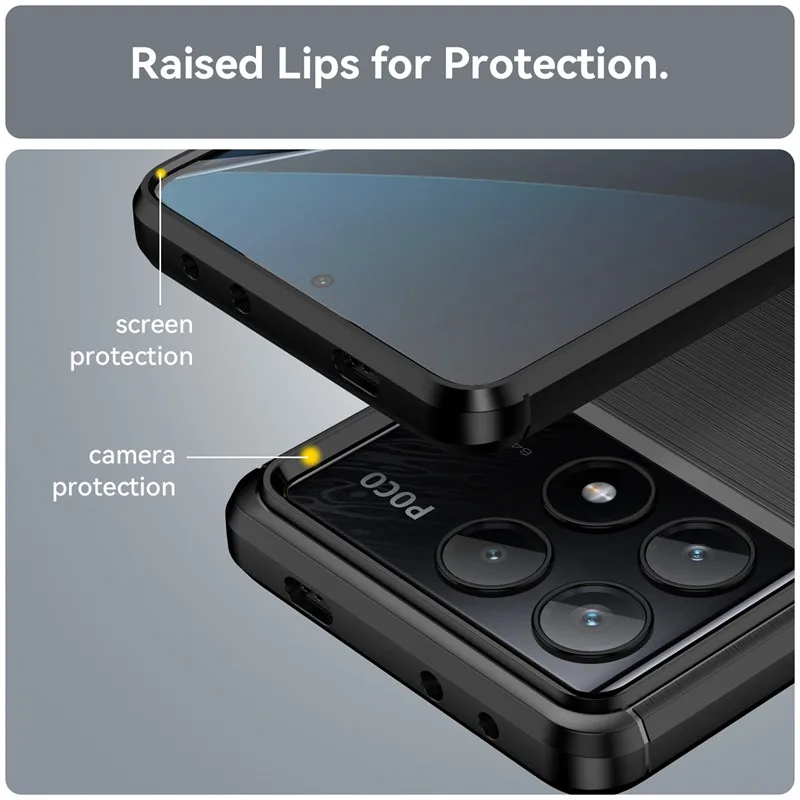 Luxury Shockproof TPU Brushed Rubber Protective Phone Case