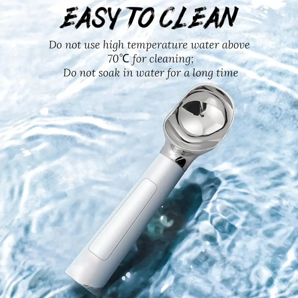 Rechargeable Heated Scoop Rapid Heating Adjust Temperature Electric Preheat Scooper Easy to Clean Waterproof Self Warming Spoon