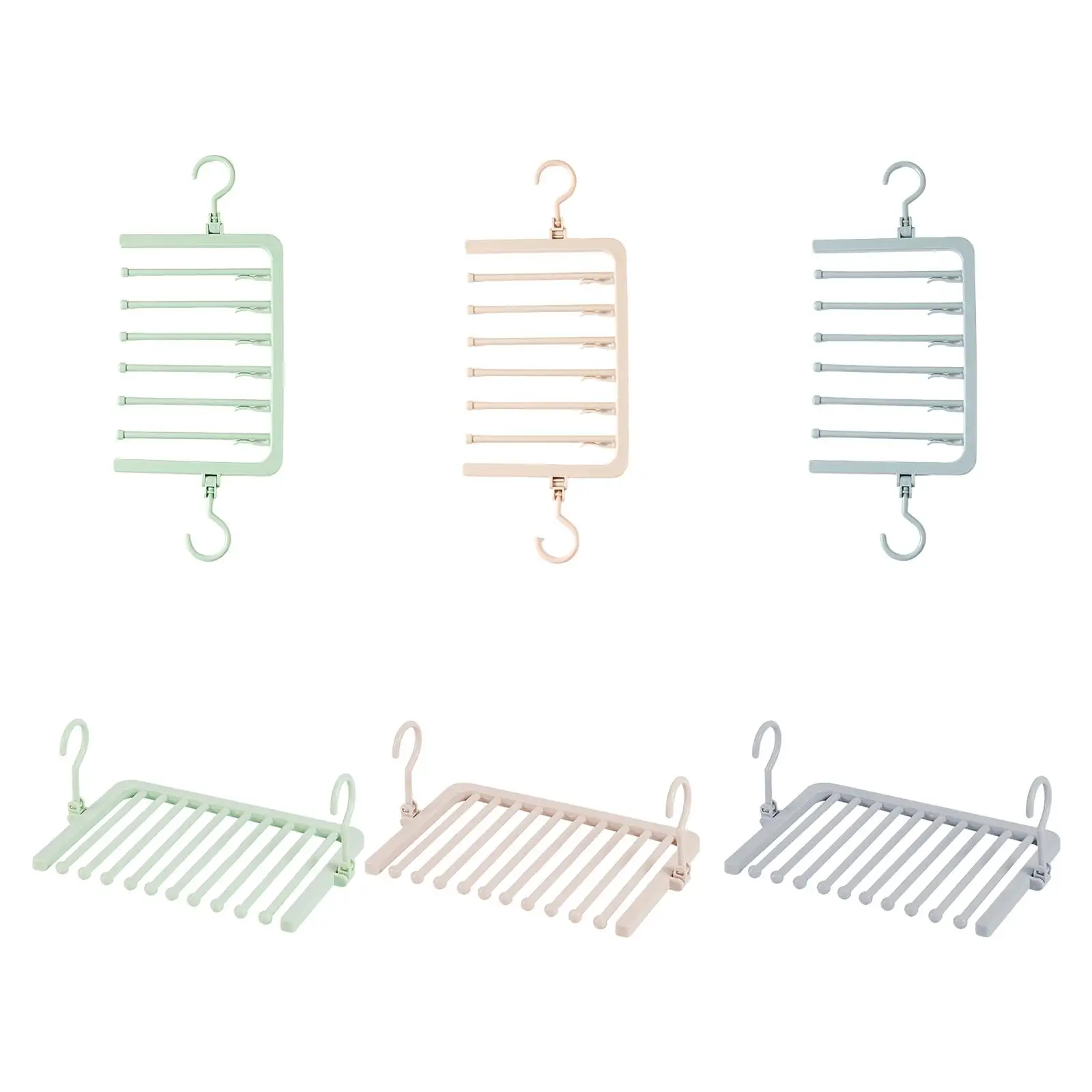 

Multi Functional Pants Rack Multi Purpose Closet Organizer No Slip Folding Hangers for Clothes Jeans Pants Trouser