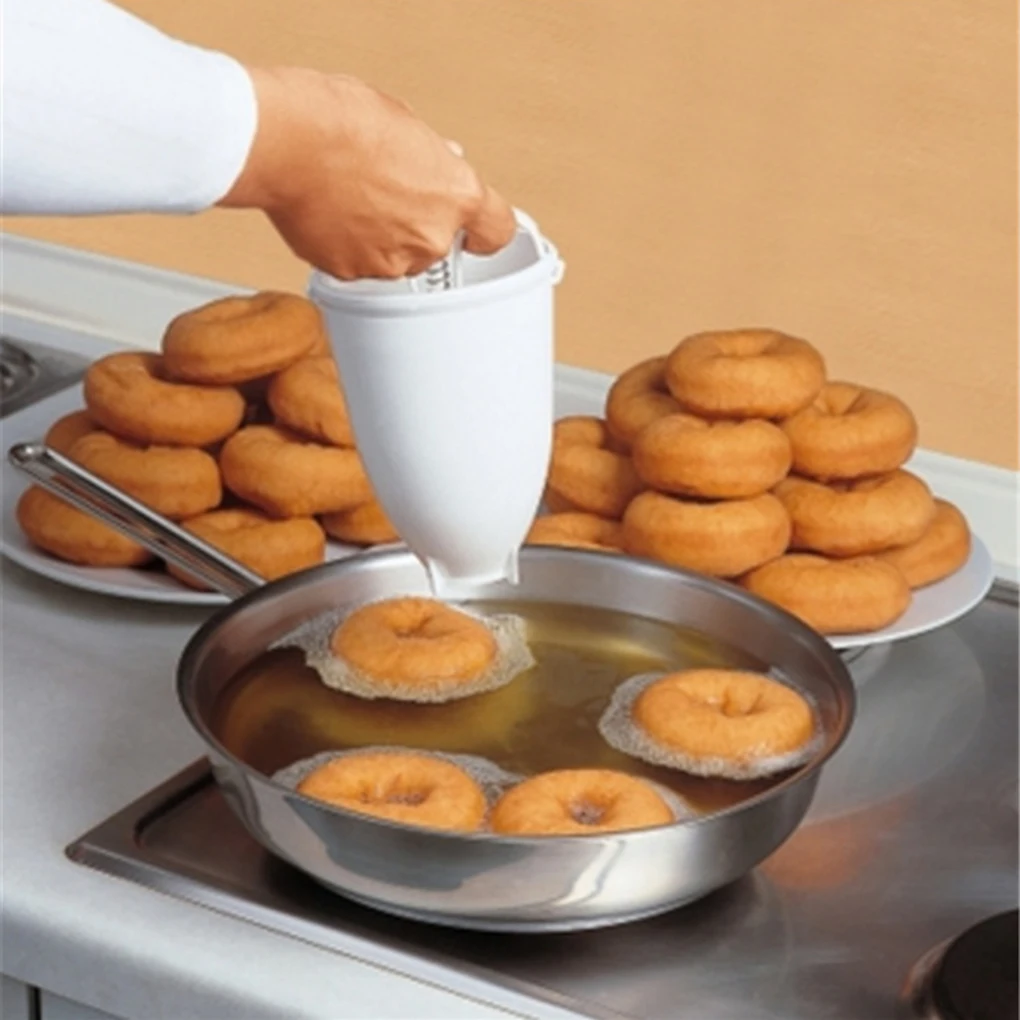 Donut Maker Machine Plastic Portable Batter Dispenser DIY Mould Kitchen Baking Tools