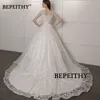 BEPEITHY Customized Lace Wedding Dress Court Train For Women Bride 2023 Sleeveless Princess Bridal Ball Gown Vestidos De Novias 2