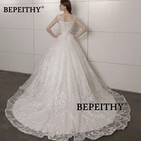 BEPEITHY Customized Lace Wedding Dress Court Train For Women Bride 2023 Sleeveless Princess Bridal Ball Gown Vestidos De Novias 2