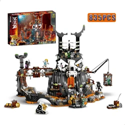 Blocs de construction avec figurines, série 2020, crâne, magicien, Dungeon, Cole, saison 12 14, modèle classique, 71722 jeux de briques à assembler soi même 