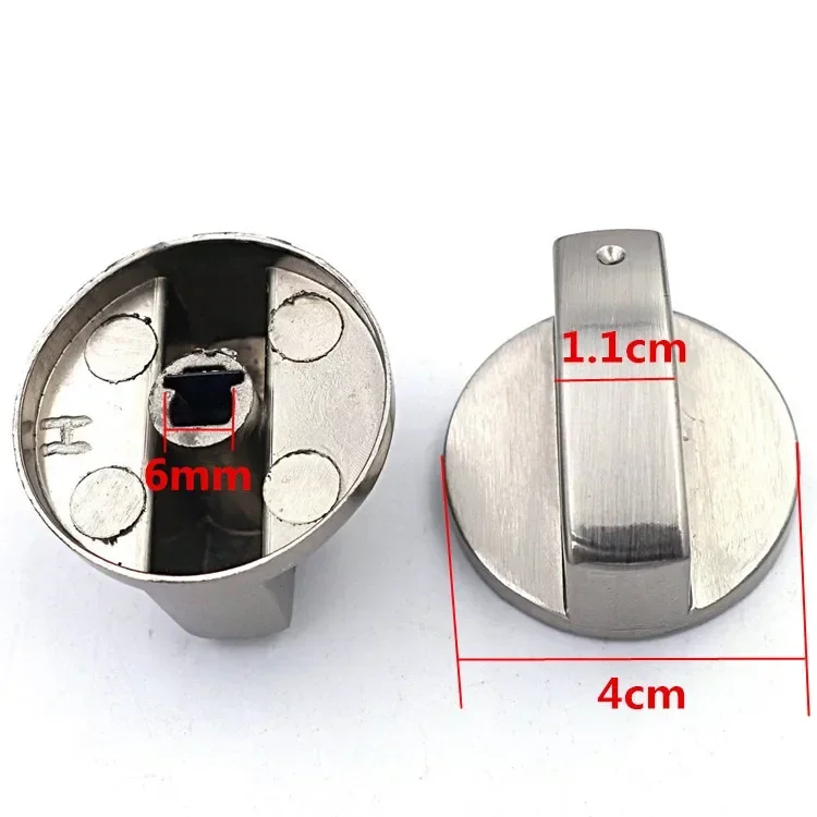 Universal Silver Gas Stove Knobs Cooker Oven Control Switch 6MM 1pc