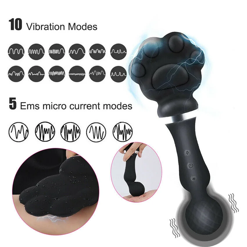 Geschwindigkeit vibrierende 10 Elektroschock Vibrator Katze Klaue Klitoris G-Punkt Stimulator weibliche Si_voghion.com