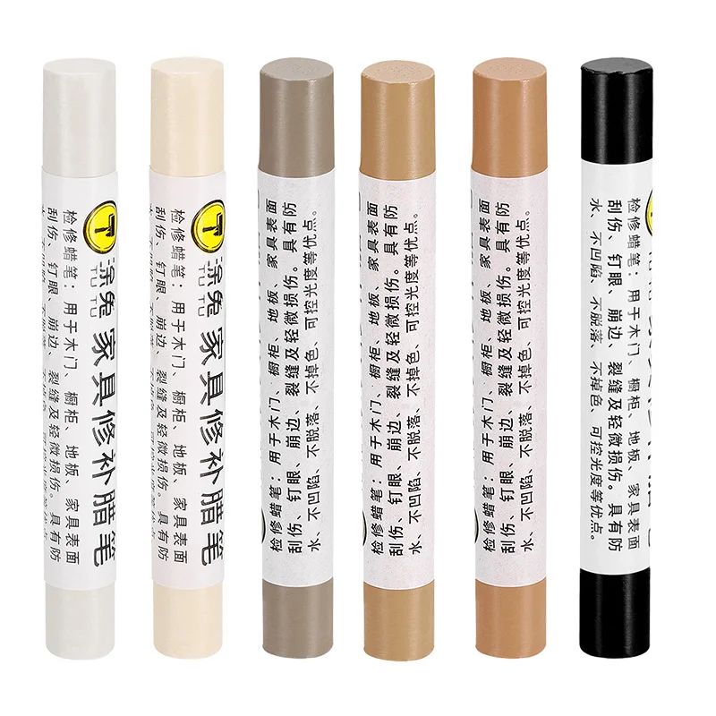 Móveis Scratch Repair Pen Retocar a Cera Piso de Madeira Crayons Danificados Material de Enchimento Pcs