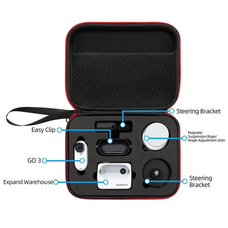 INSTA 360 GO 3 케이스 본체 가방, 충격 방지 방진, 고품질 EVA 미니 보관 보호 가방, Insta 360 GO3 액세서리