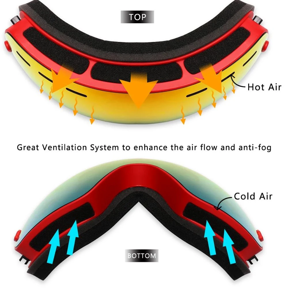 Ski Goggles Double Layers UV400 Anti-fog Winter Outdoor Sport Eyewear Ski Glasses Skiing Mask Snowboard Men Women Snow Goggles 2