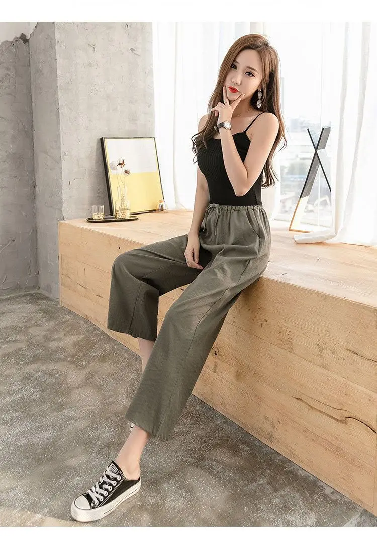 Korean Style Casual Summer Wide Pants – MyDearCloset