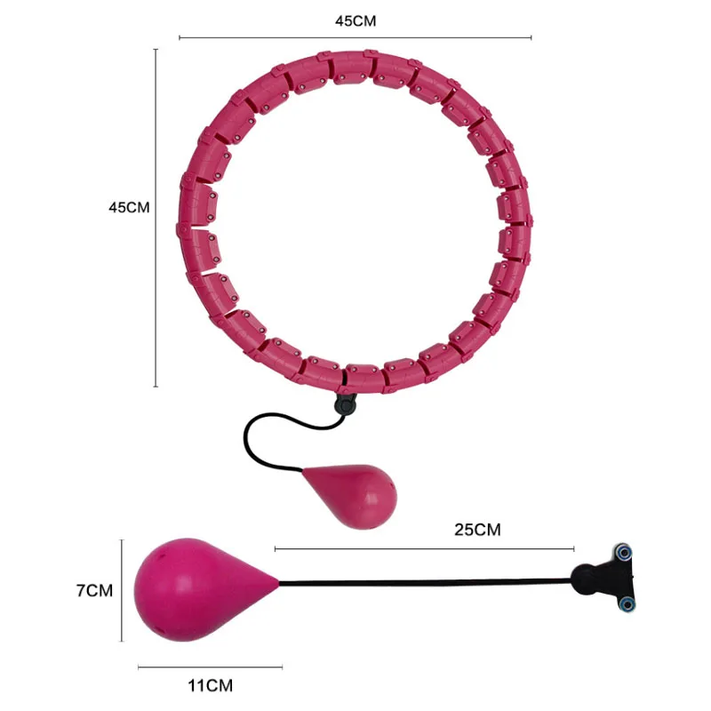 Sport Hoops Thin Waist Exercise Adjustable Detachable Massage Hoops Fitness Equipment Gym Home Training Weight Loss Body Shaping