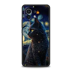 Charming Black Cat Cartoon Soft Phone Case Cover for Xiaomi Mi 11i (A1)