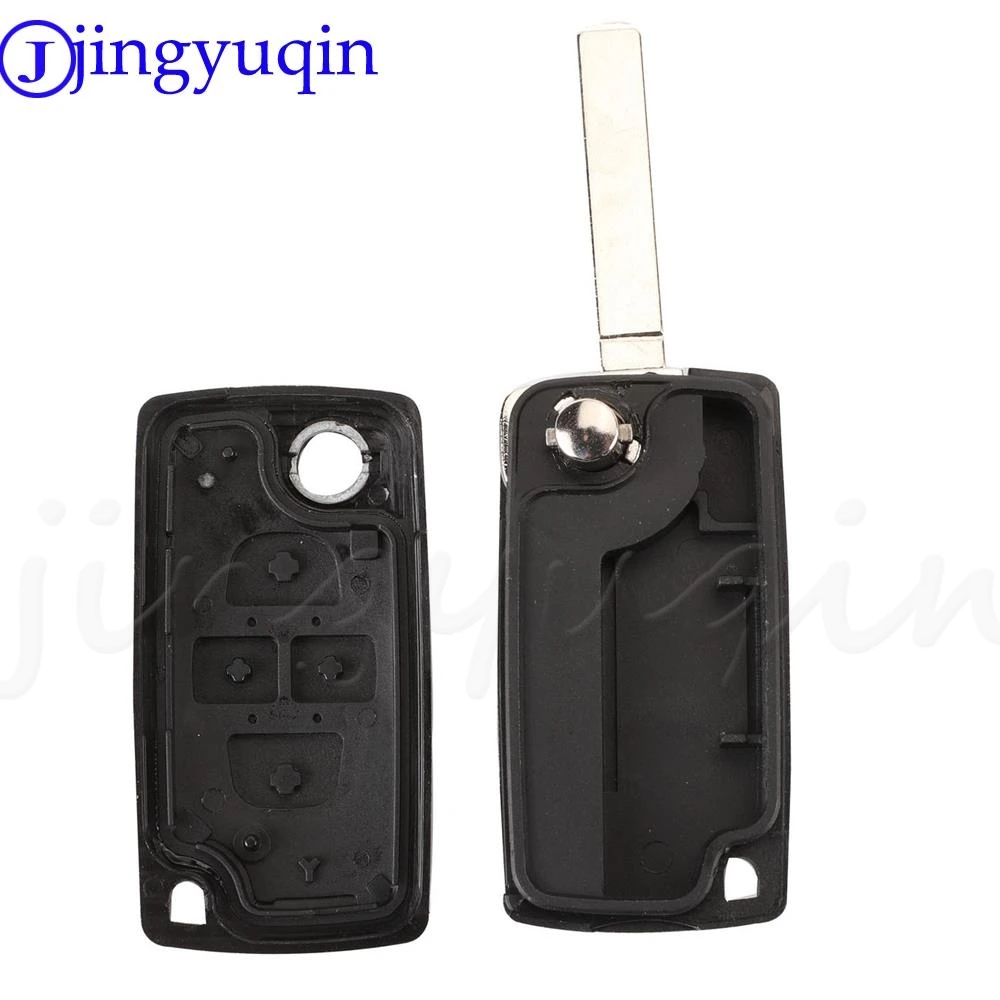 Jingyuqin 4 Tasten Fernbedienung Flip Auto Schlüssel Shell Fall Fob Für Peugeot 1007 Für Citroen C8 VA2/HU82 Klinge CE0523