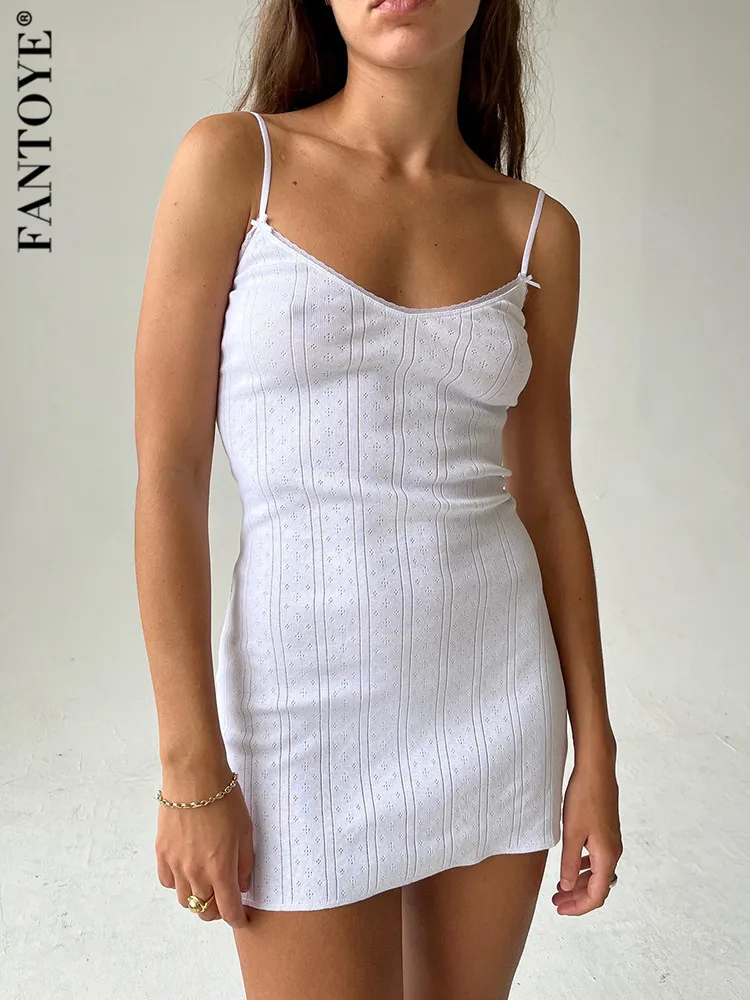 

Fantoye Sexy Backless Print Floral Women Dress White Spaghetti Strap Mini Dress Female Summer Casual Elegant Party Clubwear 2023