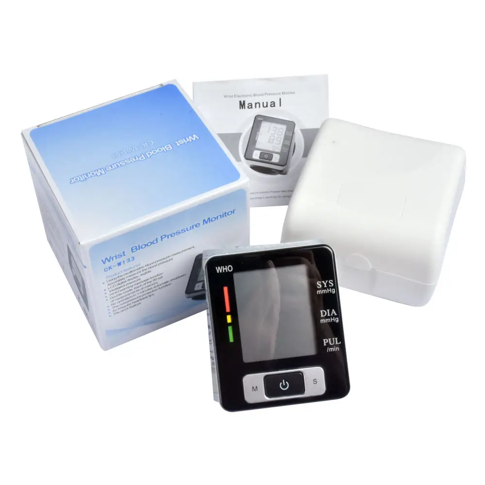 Electronic Blood Pressure Monitor Wrist Cuff Tonometer Digital Sphygmomanometer Electronic Bp Monitors Blood Meter for Home Use 2