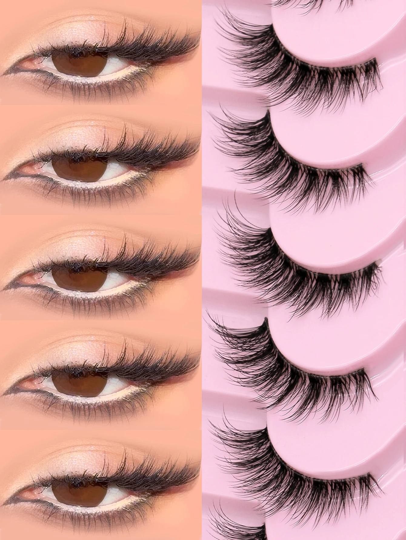 Fake Eyelashes Half Lashes Cat Eye Soft Natural Look