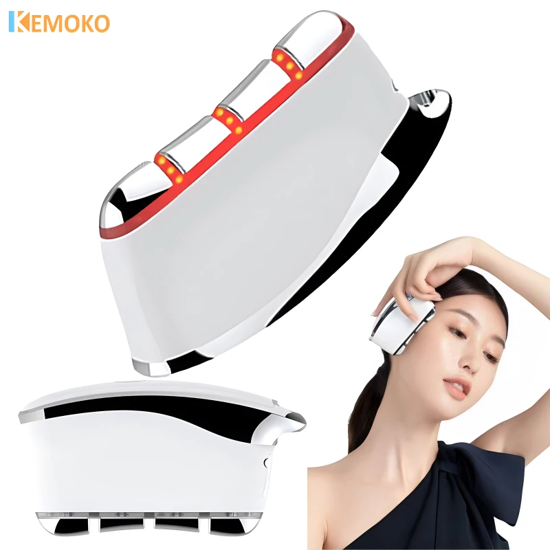 Electric Micro Current Scraping Board Constant Temperature V Face Lifting EMS Dredging Meridian Massage Brush Beauty Device face masager electric micro current scraping board v face lifting ems dredging meridian massage brush beauty instrument