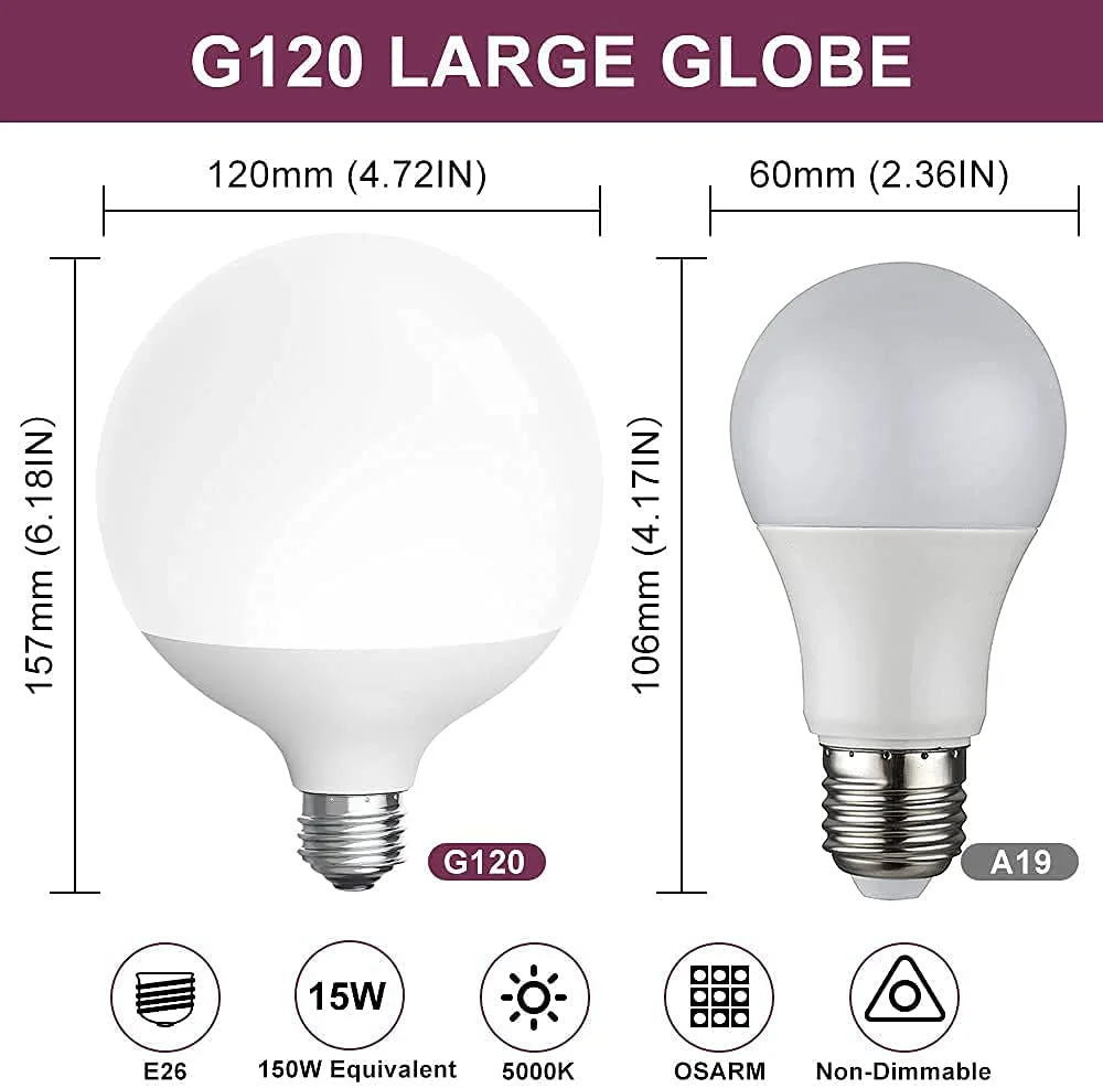 Milky Led Bulbs G125 Pendants Led Lamps Led Lamp 220v G125 Led