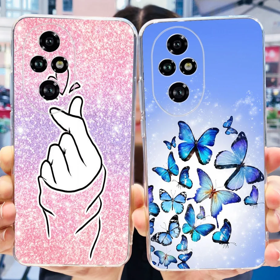Cute Cat & Butterfly Painted Soft Silicone Phone Case -