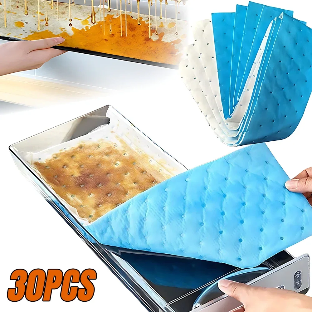 주방 레인지 후드 일회용 기름 흡수 면지, 그리스 필터, 주방 환풍기 보호 용지, 30 개