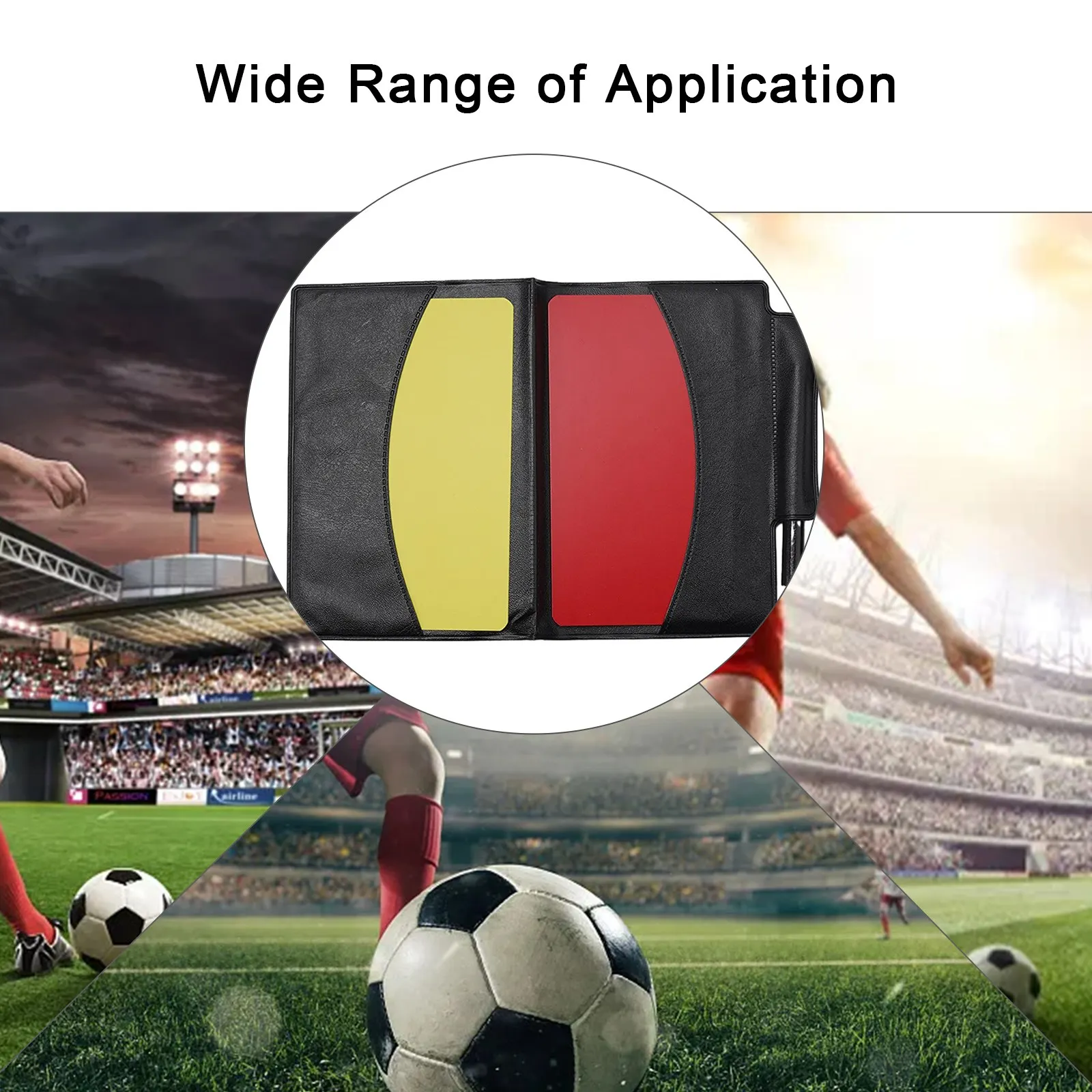 1x Football Soccer Referee Card Set Football Red And Yellow Card Referee Supplies Wallet Notebook Professional Game Referee Tool