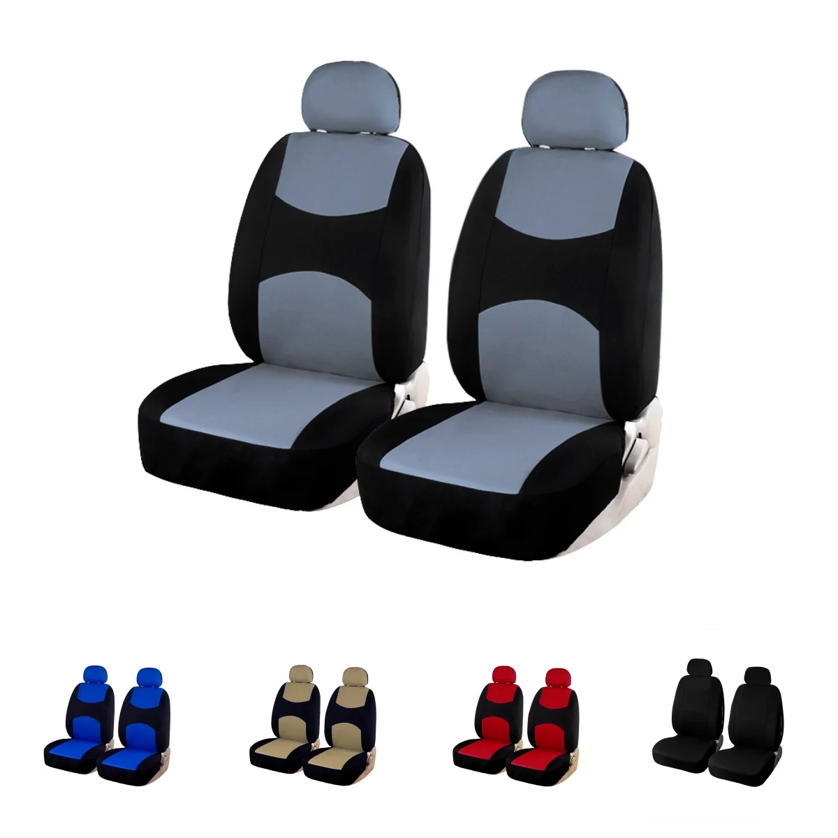 Auto Seat Covers Universal For Car Truck SUV Van 2 Seater Front Protector Front Pair Polyester