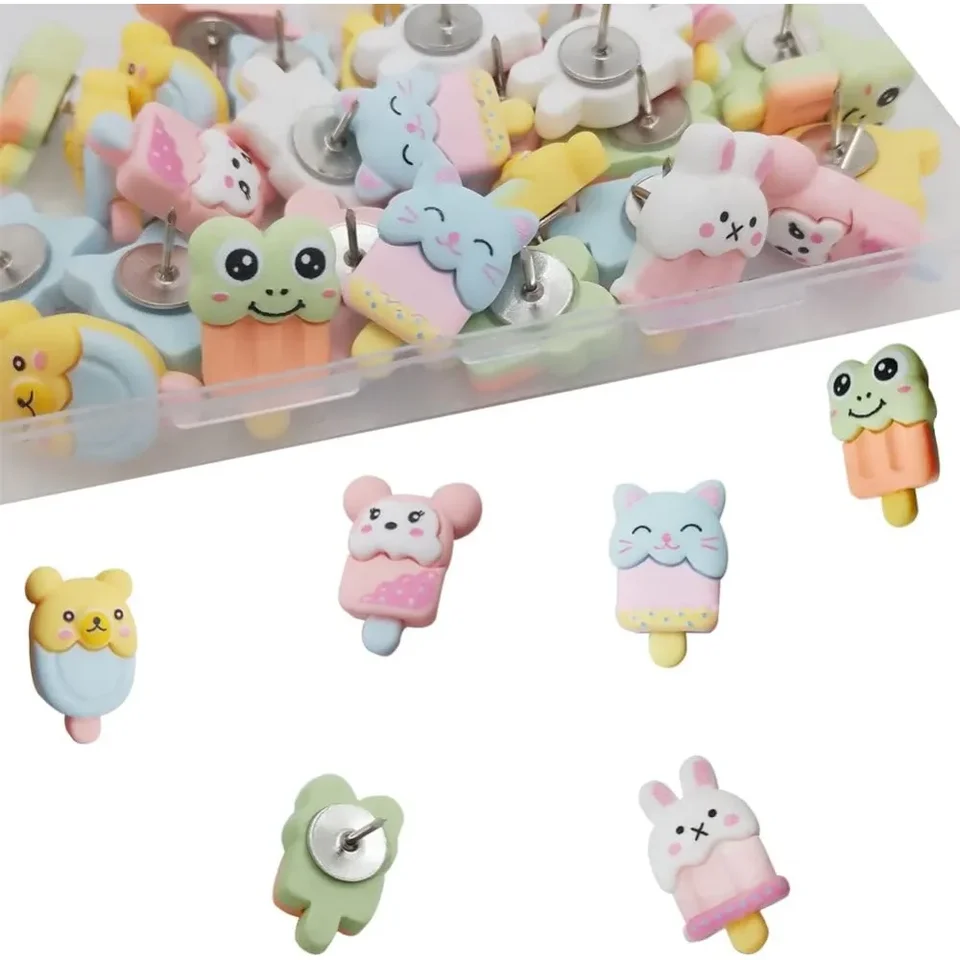 Creative Frog Ice Cream Animal Thumbtacks Set