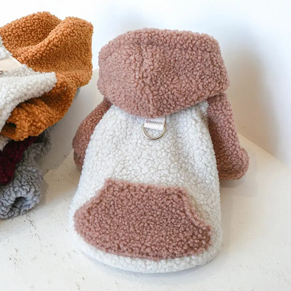 

Pet Sweatshirt Stylish Comfortable Pocket Decor Dogs Fleece Coat Hoodie Jacket Pets Clothing for Daily Wear