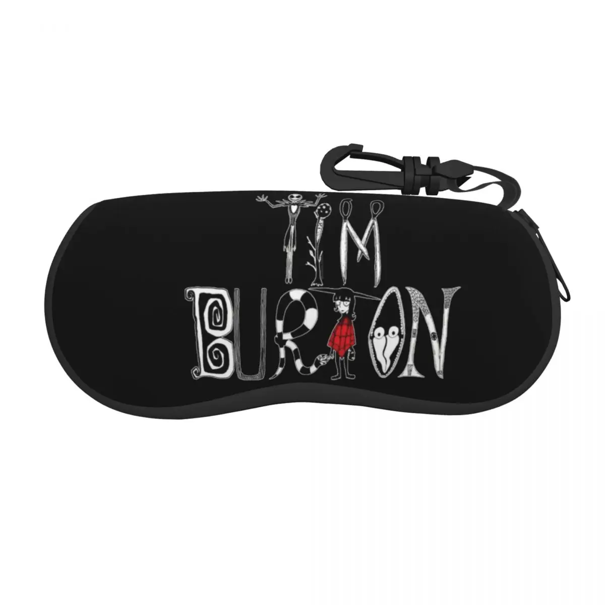 Custom Tim Burton Alphabet Glasses Case Portable Halloween Gothic Film Shell Custodia Per Occhiali Da Vista Scatola Per Occhiali Da Sole