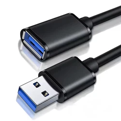 Premium High - Speed USB 3.0 Extension Cable - Male to Female Connector (Available in 1m, 2m, 3m, 5m) - 0.5m (Black)