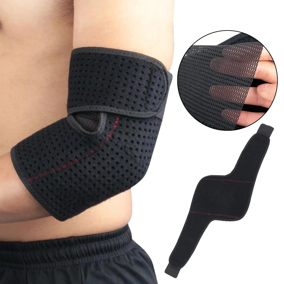 

1Pcs Breathable Comfortable Arm Cover Wrap Support Elbow Pads Free Adjustable Sports Protective Gear Outdoor Basketball Tennis