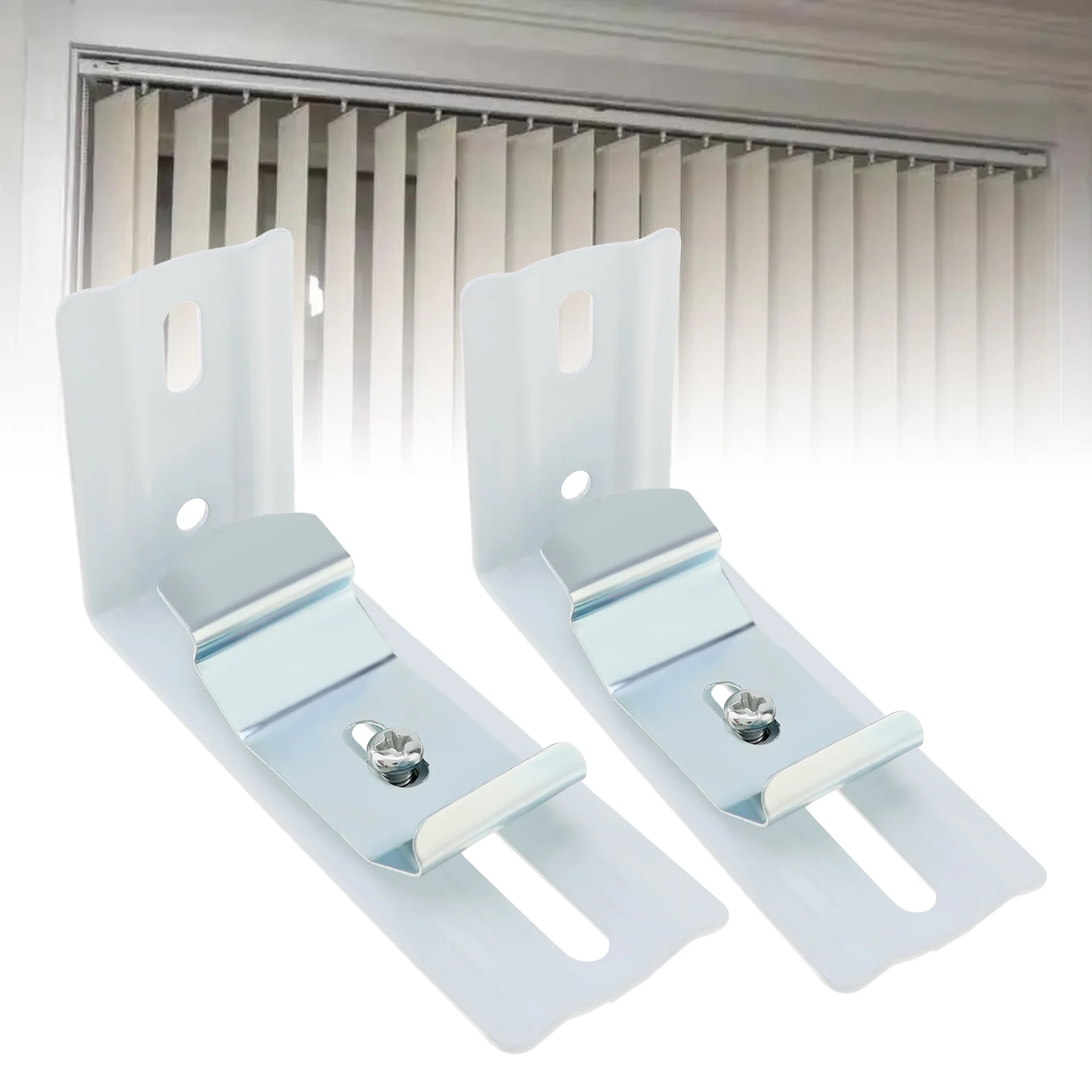 3 Inch Metal Roller Shutter Pull Cord Curtain Chain L Shaped Bracket for Vertical Blinds Window Hardware 2pcs Installation Code