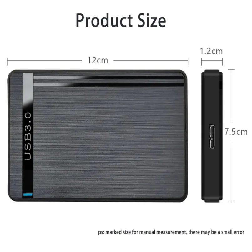 USB 2.0 2.5인치 SATA HDD 외장 하드 드라이브 케이스 휴대용 플러그 앤 플레이 SSD/HDD 호환 노트북 PC 스토리지 박스 일상용