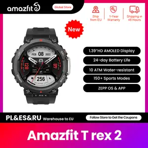 Smartwatch Amazfit T-REX 2 Astro Black & Gold - Thot Computación