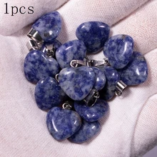  1pcs Pink Crystal Agate Love Heart Pendant 16 * 6 Peach Heart Pendant Lovers' Korean Valentine's Day Gift s19 