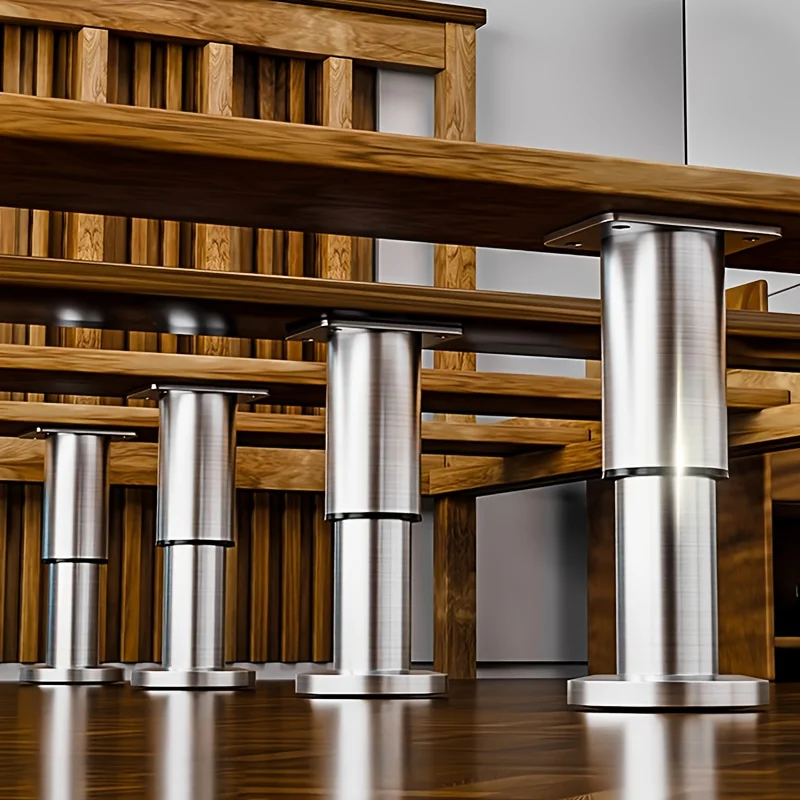 Premium Adjustable Furniture Legs with Tool-Free Height Adjustment, Sturdy Metal Construction