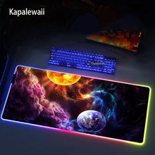 

Large Computer Keyboard Mouse Mat Desk Mats for PC Deskpad Space RGB Mouse Pad Gaming Mouse Pad Large Gamer Big Mouse Mat