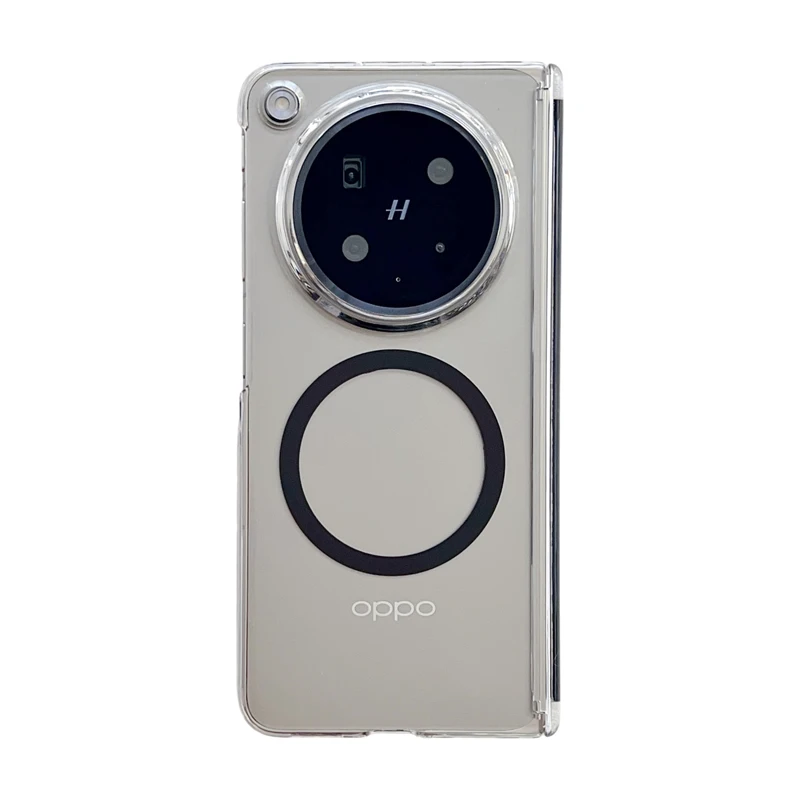 Clear High Definition Protective Case with Dual Hinge Support and Magnetic Suction