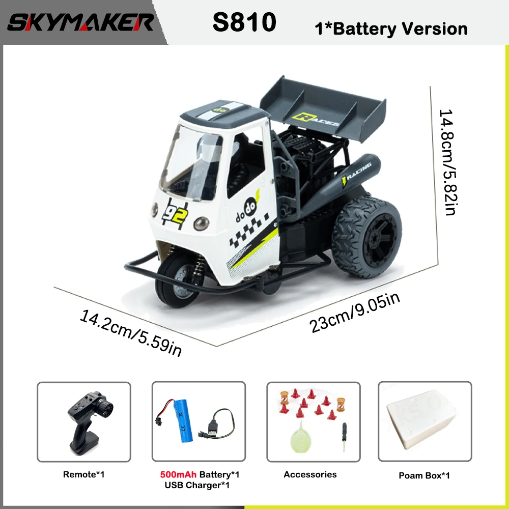 RC Motorcycle 1/16 RC Car 2.4G Remote Control On Road 25Km/H High Speed Three Wheel Emulation RC Electric For Kids Toys Boys