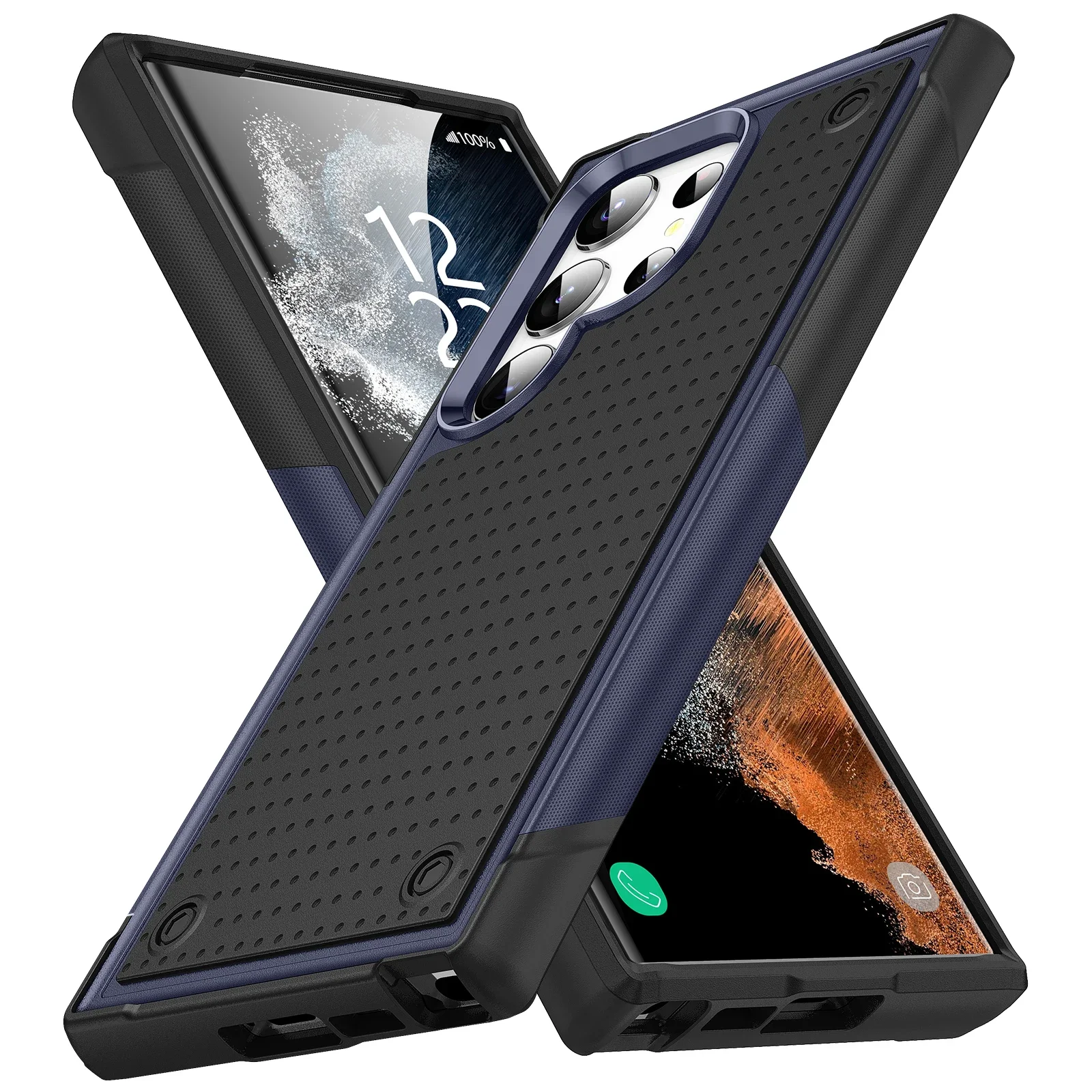 Hybrid Rugged Armor Shockproof Case with TPU Frame and Hard Plastic Back Cover